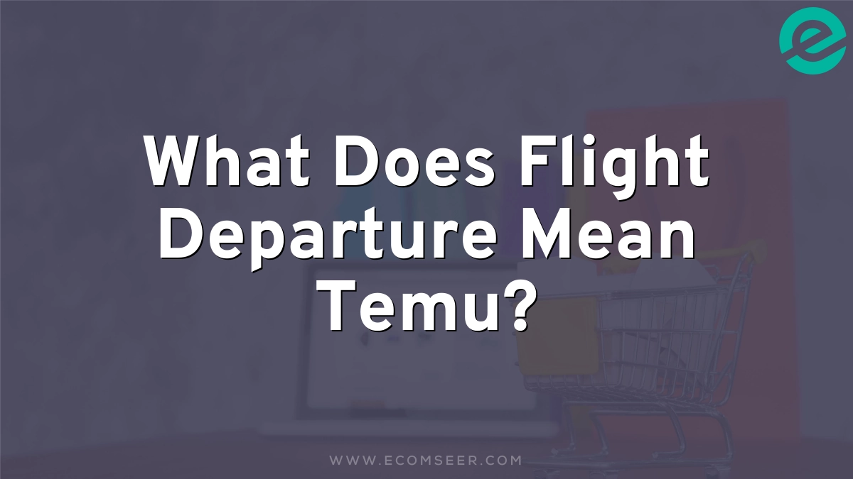 What Does Flight Departure Mean Temu?